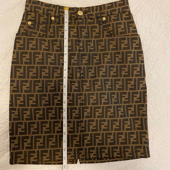 Vintage Fendi Zucca Skirt Size IT 44 - Picture 8 of 10